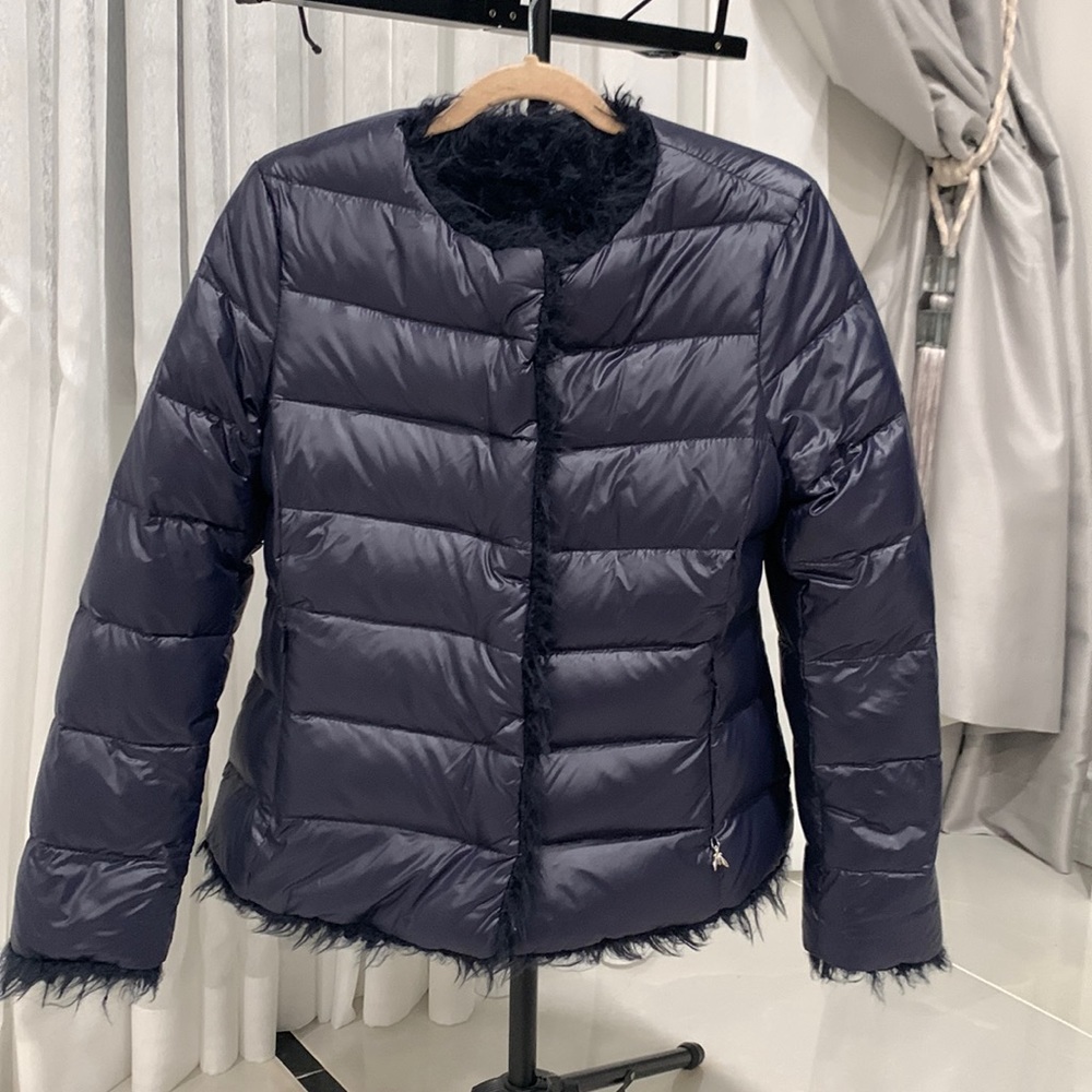 Kids girls Patricia Pepe M reversible jacket navy with pockets on both sides